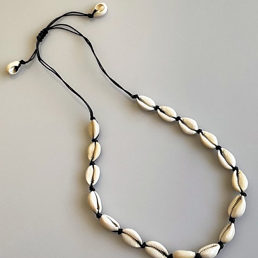 NEW NATURAL CONCH SHELLS CHOCKER NECKLACE - Picture 3 of 7
